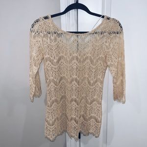Ezra Cream Lace Boutique Top